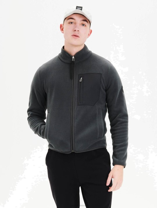 Aigle 86DD139 ropa carbón hombres chaqueta polar atemporal