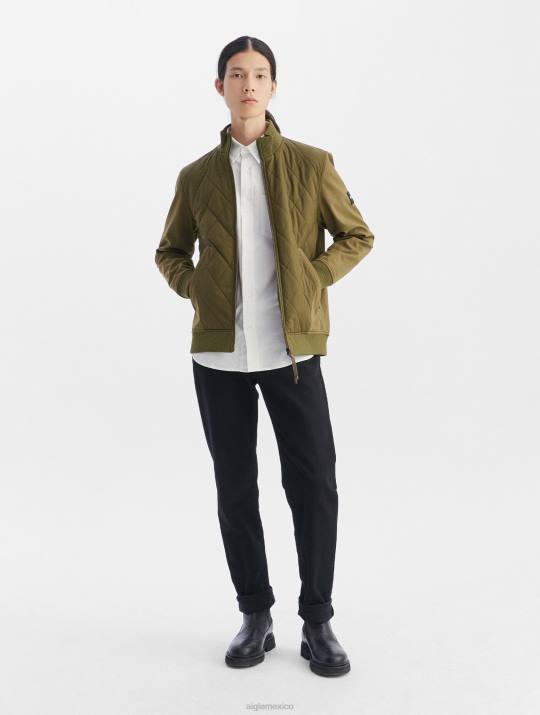 Aigle 86DD93 ropa kaki hombres chaqueta de varios materiales