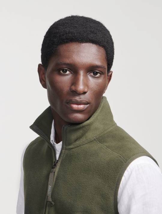 Aigle 86DD9 ropa abogado hombres polar de microfibra sin mangas