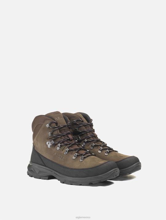 Aigle 86DD276 zapatos marron oscuro hombres Zapatos altos de gore-tex con puntera de 360 ​​grados.