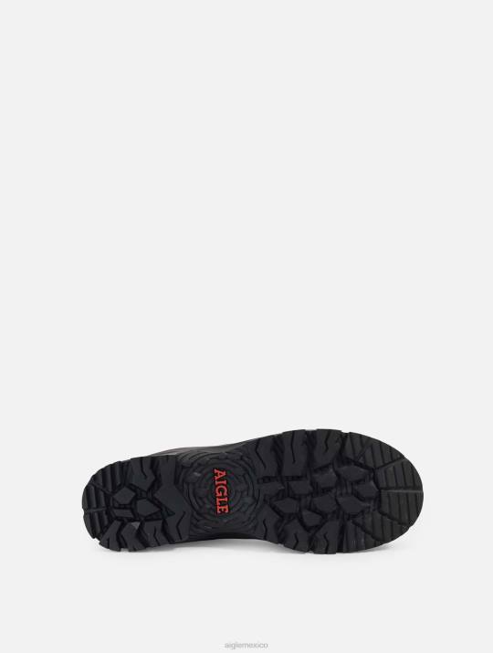 Aigle 86DD328 zapatos marron oscuro hombres el zapato de caña alta mtd y transpirable