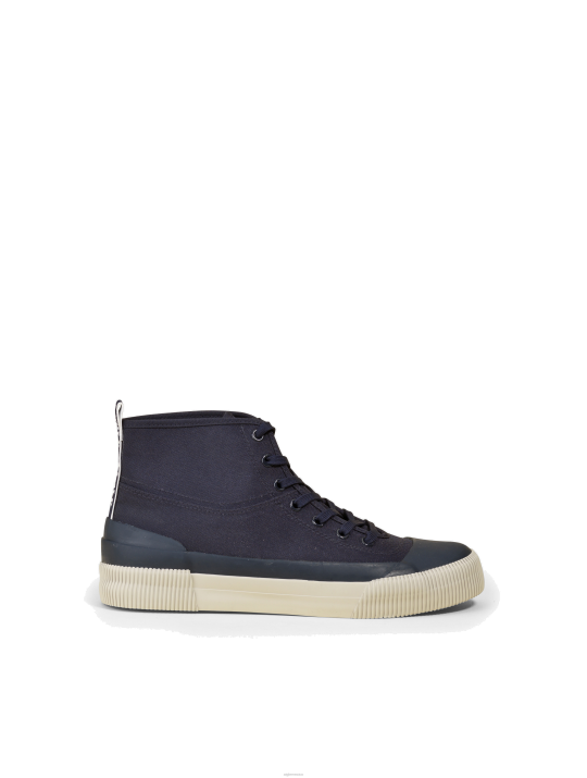 Aigle 86DD295 zapatos marina hombres la zapatilla ecológica de lona y goma