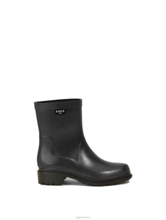 Aigle 86DD511 botas negro mujer Bota de lluvia urbana hecha en Francia.