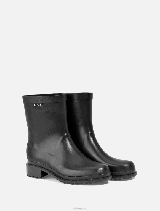 Aigle 86DD511 botas negro mujer Bota de lluvia urbana hecha en Francia.