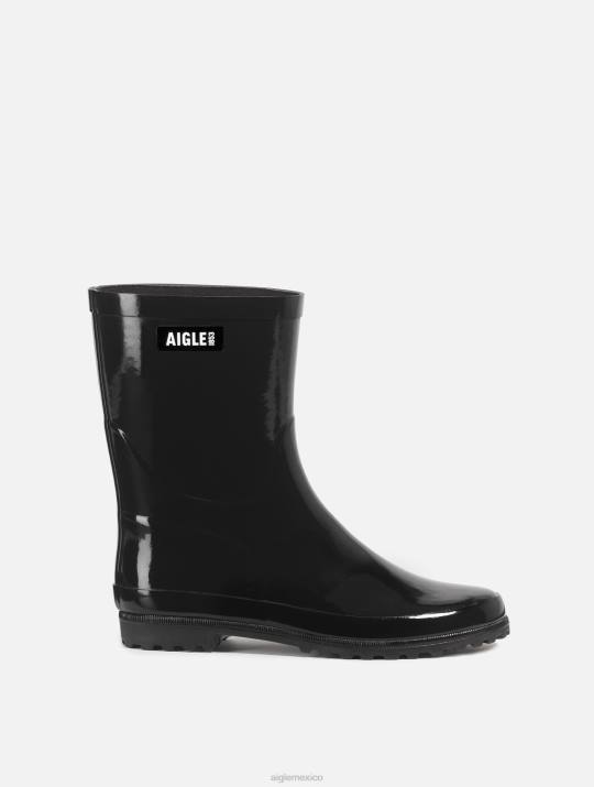 Aigle 86DD515 botas negro mujer bota de lluvia de charol