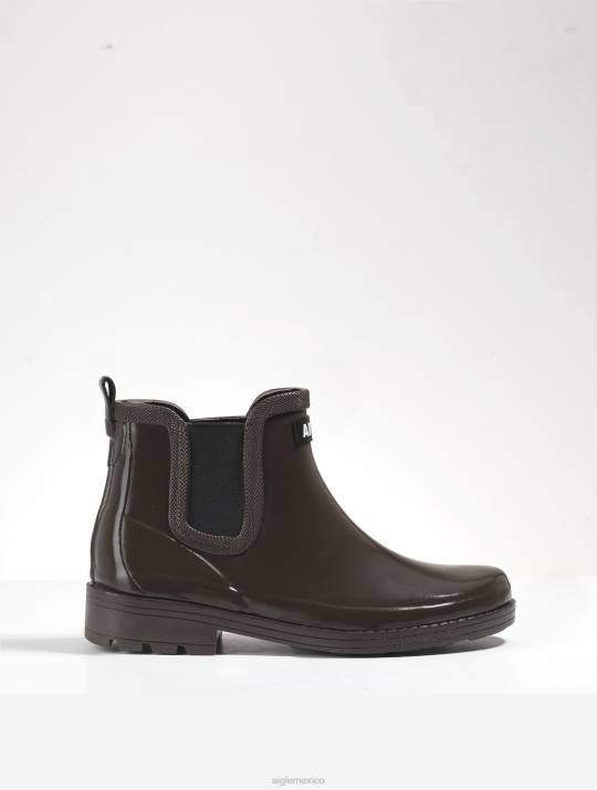 Aigle 86DD519 botas cacao mujer bota de lluvia de inspiración ecuestre