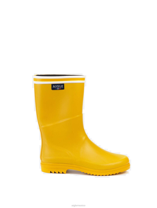 Aigle 86DD525 botas limón mujer botas de lluvia con suela dentada hechas en francia