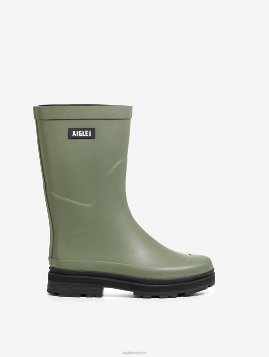 Aigle 86DD533 botas olivino mujer Bota de lluvia híbrida para un estilo inmejorable.