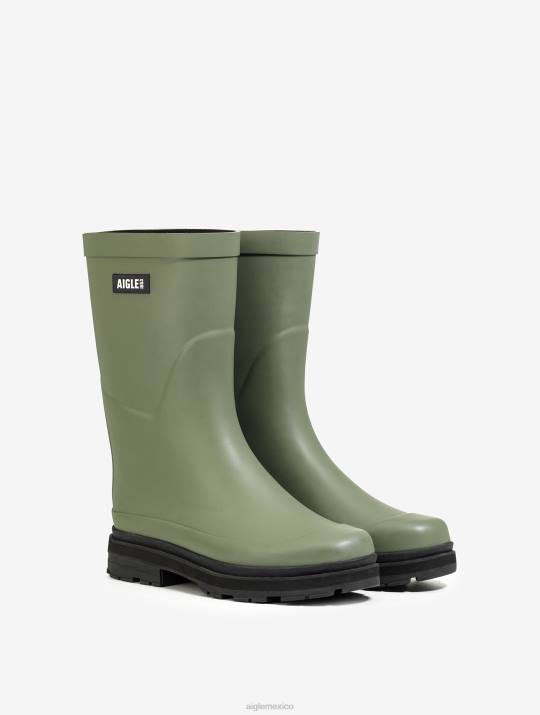 Aigle 86DD533 botas olivino mujer Bota de lluvia híbrida para un estilo inmejorable.