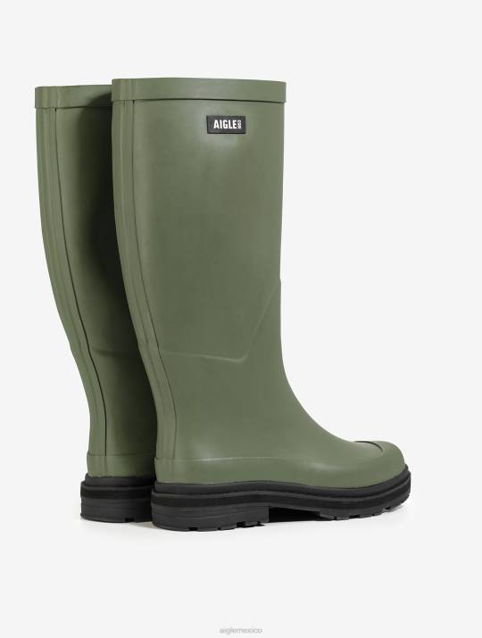 Aigle 86DD549 botas olivino mujer Bota de lluvia híbrida para un estilo inmejorable.