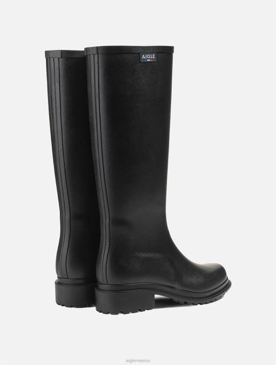 Aigle 86DD562 botas negro mujer bota de lluvia urbana hecha en francia