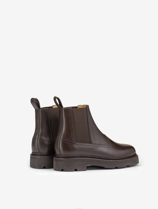 Aigle 86DD561 botas Borbón mujer el botín chelsea de cuero con costuras noruegas