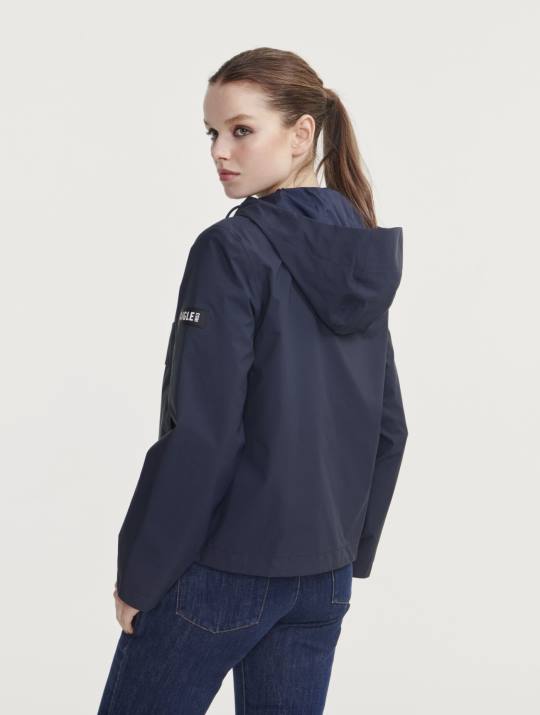 Aigle 86DD430 ropa imperio mujer chaqueta corta con capucha de gore-tex