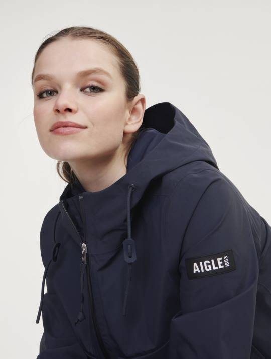 Aigle 86DD430 ropa imperio mujer chaqueta corta con capucha de gore-tex