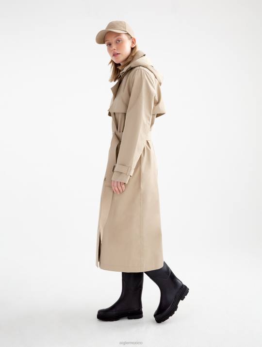 Aigle 86DD434 ropa mimbre mujer gabardina larga mtd