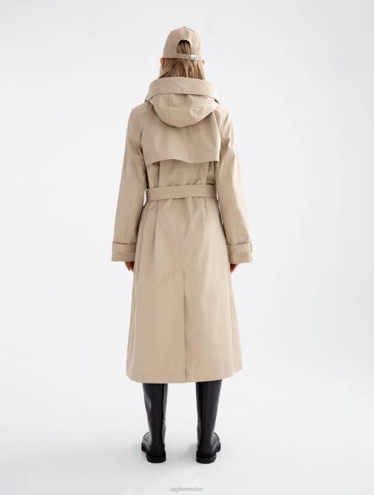 Aigle 86DD434 ropa mimbre mujer gabardina larga mtd
