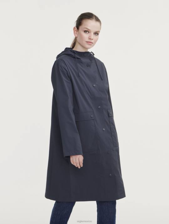 Aigle 86DD438 ropa imperio mujer impermeable largo mtd con capucha