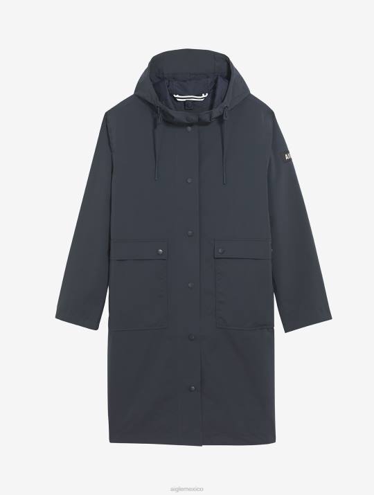 Aigle 86DD438 ropa imperio mujer impermeable largo mtd con capucha