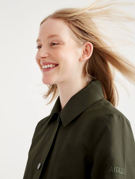 Aigle 86DD447 ropa algue mujer impermeable largo gore-tex rediseñado