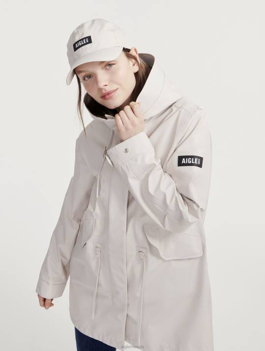 Aigle 86DD449 ropa sable mujer cola de pez larga de gore-tex con capucha