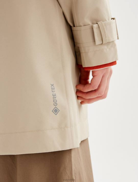 Aigle 86DD452 ropa mimbre mujer gabardina corta de gore-tex con capucha desmontable