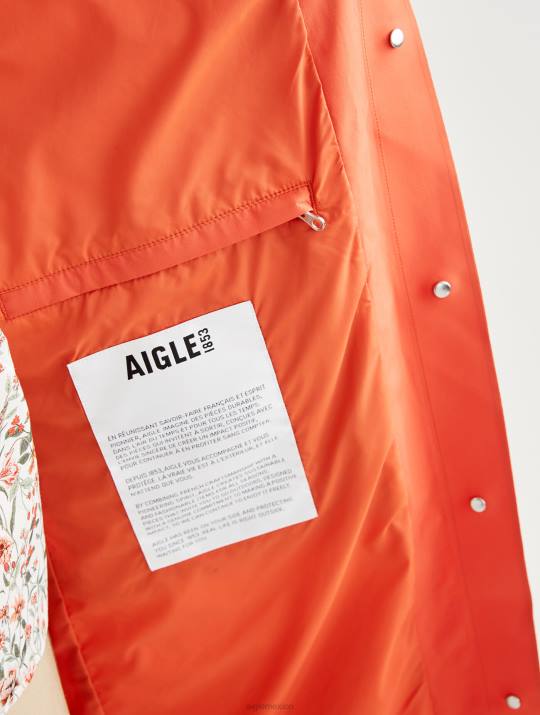 Aigle 86DD461 ropa Harissa mujer impermeable largo mtd con capucha