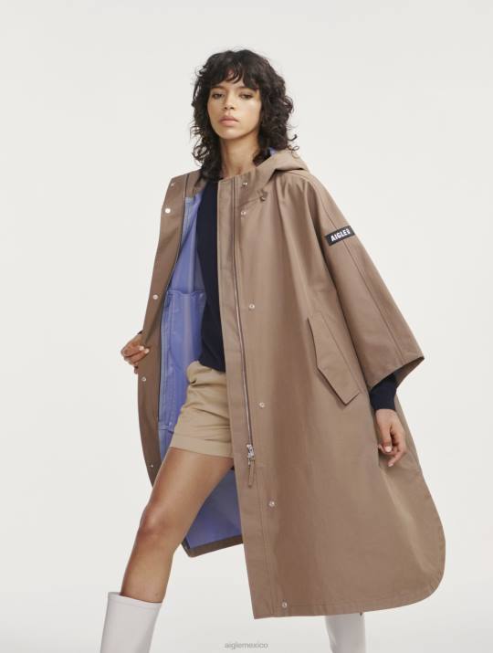 Aigle 86DD478 ropa capuchino mujer poncho mtd de gran tamaño