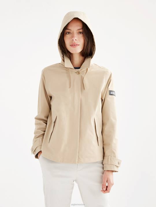 Aigle 86DD488 ropa mimbre yo mujer chaqueta gore-tex con capucha desmontable