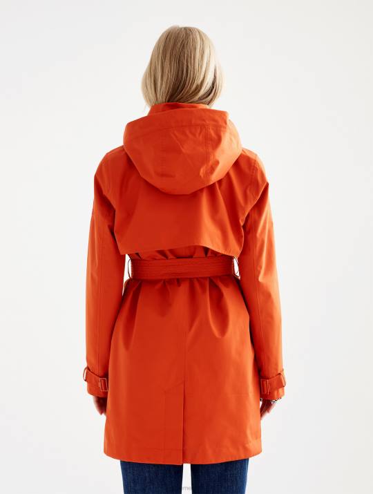 Aigle 86DD501 ropa goji mujer gabardina corta de gore-tex con capucha desmontable