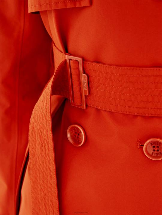 Aigle 86DD501 ropa goji mujer gabardina corta de gore-tex con capucha desmontable