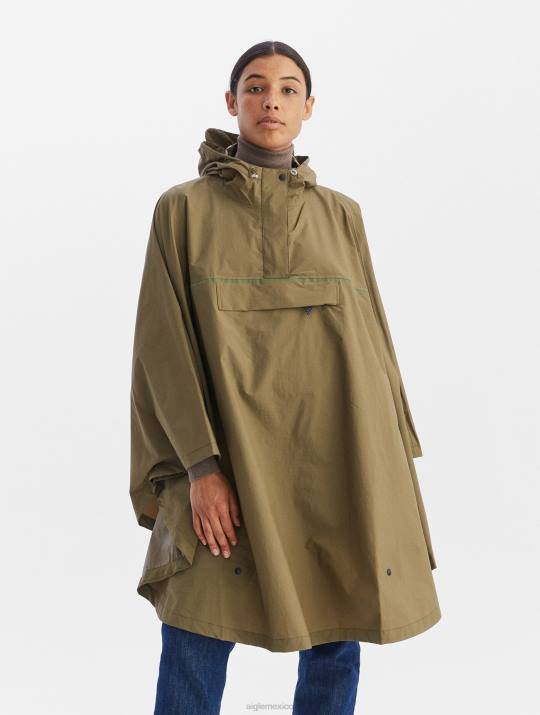 Aigle 86DD670 ropa kaki mujer poncho impermeable para ciclistas