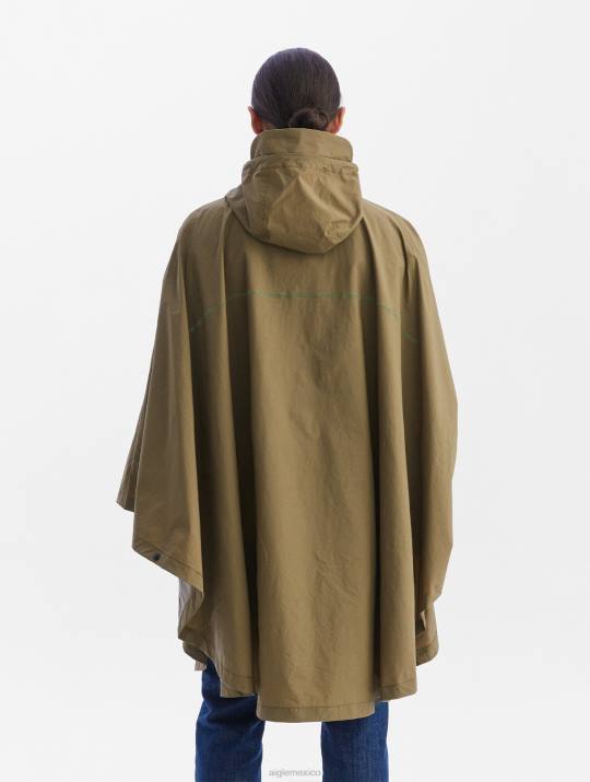 Aigle 86DD670 ropa kaki mujer poncho impermeable para ciclistas