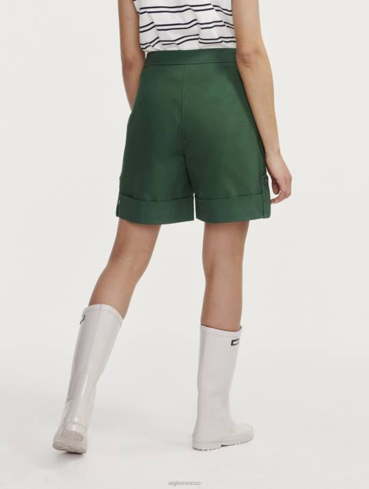 Aigle 86DD448 ropa botánico mujer pantalones cortos con puños anchos