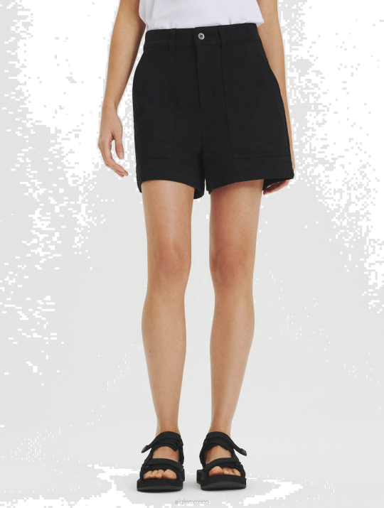 Aigle 86DD681 ropa ónix negro mujer Pantalón corto 100% algodón ecodiseñado