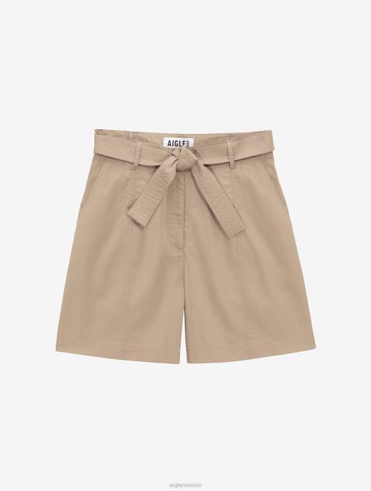 Aigle 86DD683 ropa mimbre mujer bolsa de papel corta con cinturón