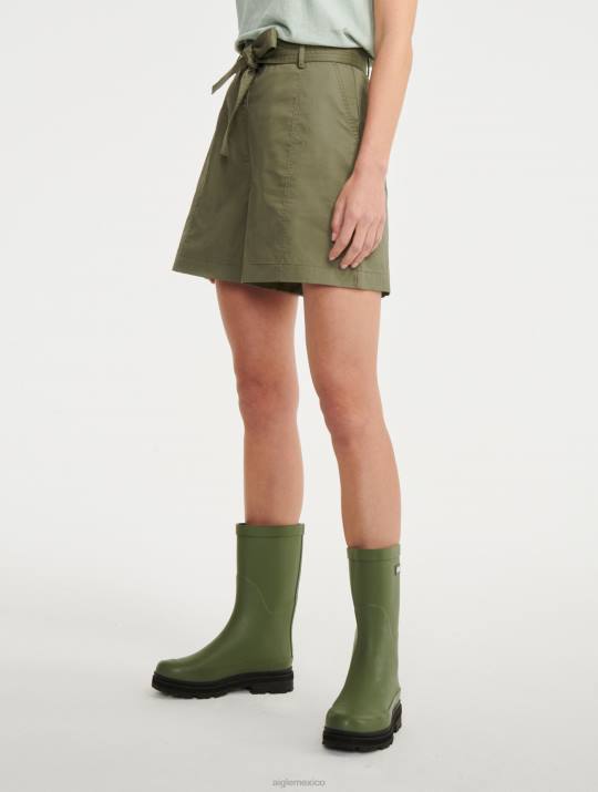 Aigle 86DD693 ropa taillis mujer bolsa de papel corta con cinturón