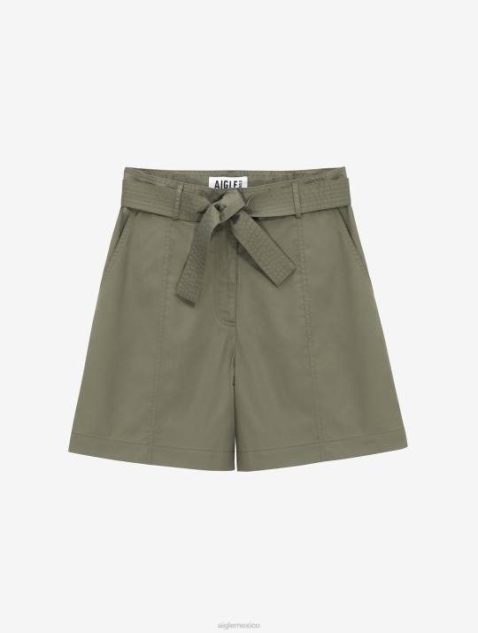 Aigle 86DD693 ropa taillis mujer bolsa de papel corta con cinturón