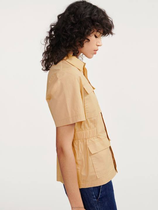 Aigle 86DD442 ropa mimbre mujer chaqueta safari de manga corta