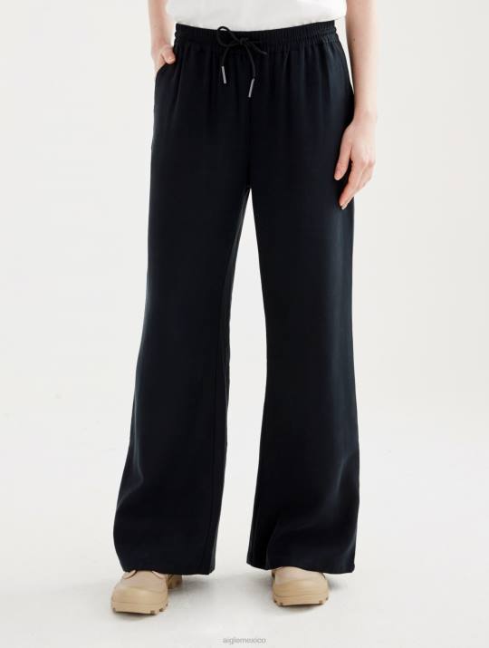 Aigle 86DD509 ropa negro mujer pantalones sueltos 7/8