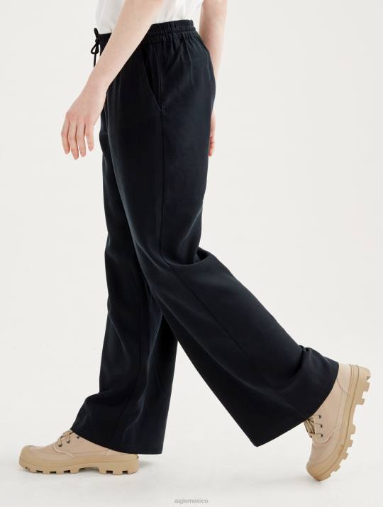 Aigle 86DD509 ropa negro mujer pantalones sueltos 7/8