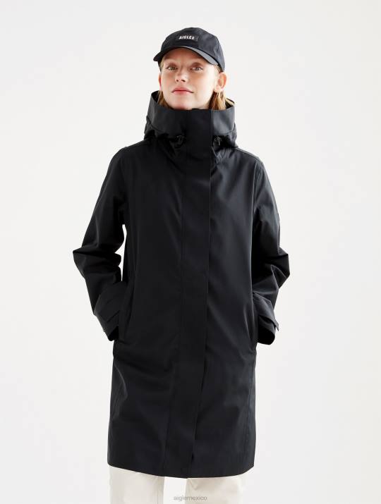 Aigle 86DD440 ropa negro mujer parka larga mtd