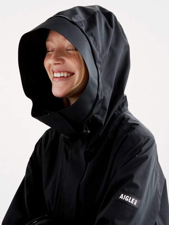 Aigle 86DD440 ropa negro mujer parka larga mtd