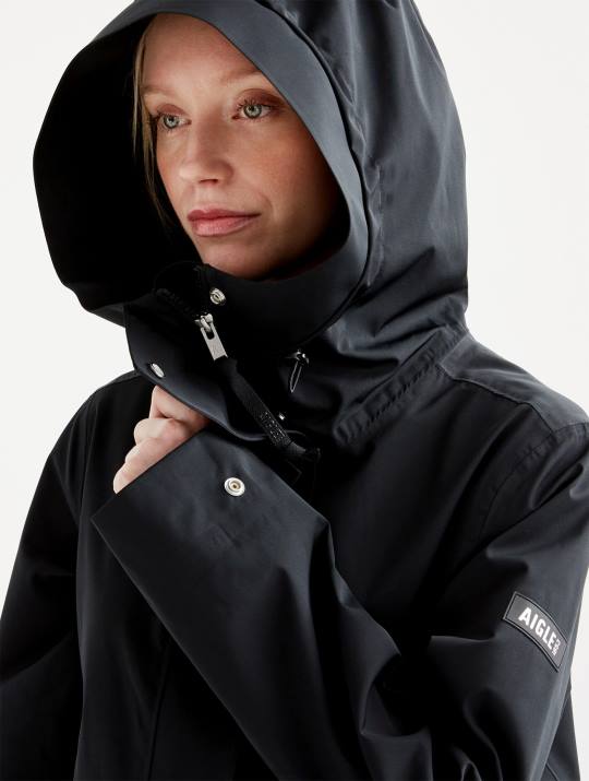 Aigle 86DD440 ropa negro mujer parka larga mtd