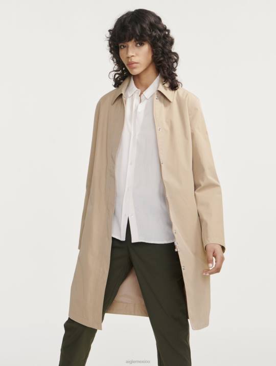 Aigle 86DD462 ropa mimbre mujer parka larga con capucha mtd