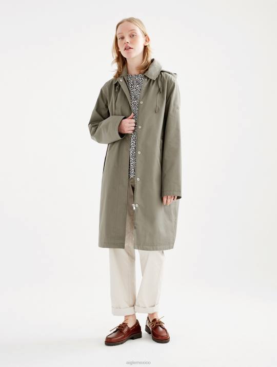 Aigle 86DD495 ropa taillis mujer parka larga con capucha mtd