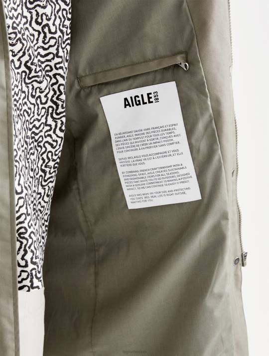 Aigle 86DD495 ropa taillis mujer parka larga con capucha mtd