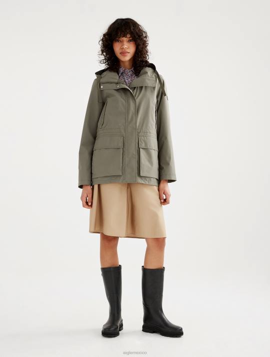 Aigle 86DD497 ropa taillis mujer parka mtd de longitud media