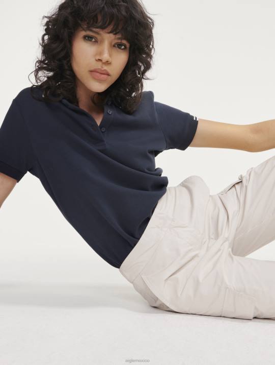 Aigle 86DD468 ropa imperio mujer polo de piqué de manga corta