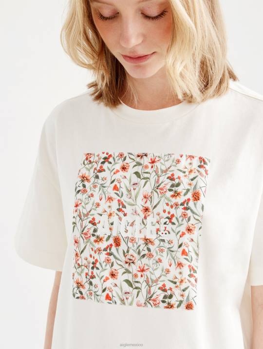 Aigle 86DD514 ropa leche mujer camiseta con estampado Liberty y manga corta