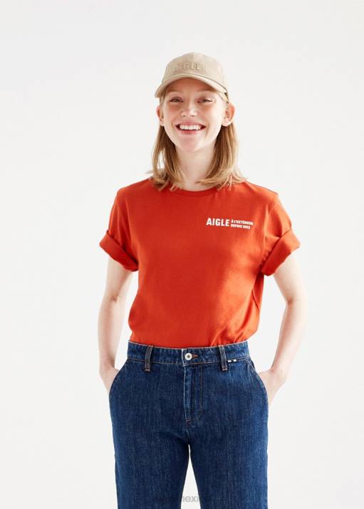 Aigle 86DD546 ropa goji mujer camiseta de algodón orgánico con cuello redondo